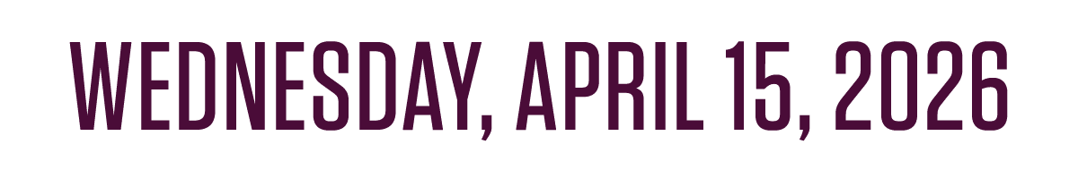 Wednesday, April 15 2026